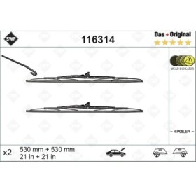 Resim Valeo ÖN SİLECEK SÜPÜRGESİ TAKIM PASSAT VOLVO S70 570 TRANSPORTER T4 530 530 MM 701998001 1392219 31276592 