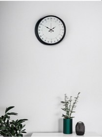 Resim 36 Cm Siyah 24 Saat Göstergeli Duvar Saati Açık 