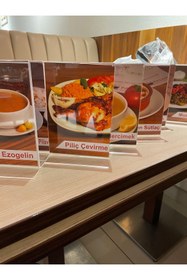 Resim Pleksiglas Ürünleri A6 T Tipi Dikey Masa Üstü 5'li Paket / 2 mm Şeffaf Pleksi Föylük / Broşürlük / Menü 5 Adet 