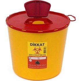 Resim Tıbbi Atık Kutusu Atık Kovası 1.2 L 