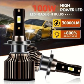 Resim Chuangyinshop 2 Adet Ultra Parlak Beyaz 9005 9006 H11 H1 H4 H7 Led Far Ampulü Yeni Araç Aydınlatma 