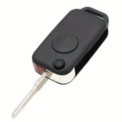 Resim Mercedes B200 A160 W124 W202 W210 için 1 düğmeli katlanabilir uzaktan kumanda kabı değiştirme kabuğu 