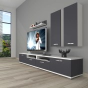 Resim Decoraktiv Eko 5200D Mdf Tv Ünitesi Tv Sehpası - Beyaz - Antrasit 