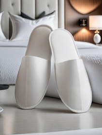 Resim AdNovasam Tek Kullanımlık Otel & Spa & Hamam & Günlük Terliği 100 Adet 