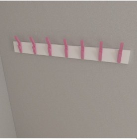 Resim Hepsi3boyutlu Modern Duvar & Kapı Kanca Askılık - 7 Adet Pembe Kanca Askılık - Model No : 3 Pembe 