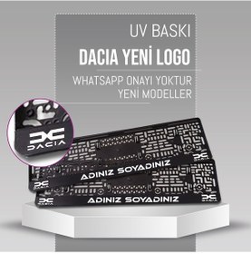 Resim Dacia Yeni Logo Plakalık, 2 Adet Premium Uv Baskı, Plakalıkhane 