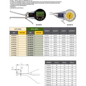 Resim Fett 30-40 mm Asimeto Saatli İç Çap Komparatörü AS-403140 