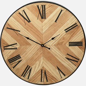 Resim Duvar Saati Yaprak Desenli 38,5 cm 