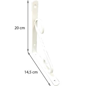 Resim Ferforje Raf Altı No:2 Beyaz 