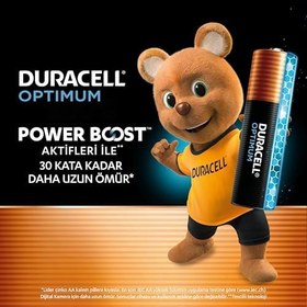 Resim Duracell Optimum AA Alkalin Kalem Pil (8'li Paket) 1,5V - LR6 MX1500 