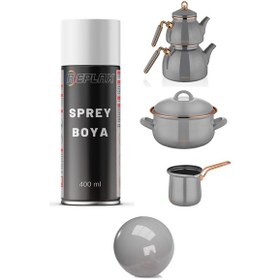 Resim Gri Isıya Dayanıklı 500 Sprey Boya 400 Ml. 