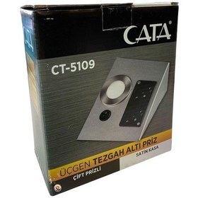 Resim Cata Ct-5109b 1w Üçgen Spot Beyaz Ledli+çift Prizli Beyaz 