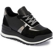 Resim Tergan Siyah Hakiki Deri Kadın Sneaker - K24S1AY67521-A23 