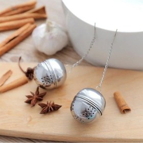 Resim Mucit Home Top Model Çelik Çay Ve Bitki Çayı Demleme Süzgeci Paslanmaz Çelik Küre Demlik Süzgeç Gri 