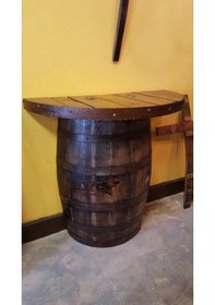 Resim Masifart Nubar Şarap Fıçısı Dresuar Yarımay Tablalı 