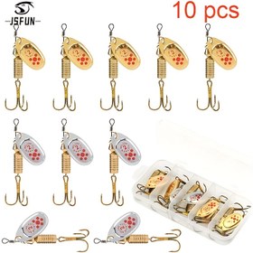 Resim 10 adet 6.3cm/7g Spinner Kaşık, Levrek, Alabalık, Turna ve Turna Balığı için Metal Yem 