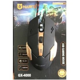 Resim Narita GX-4000 USB Oyuncu Mouse Siyah 