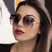 Resim 1 Çift Kadın Moda Bohemian Kare Gözlük, Metal Süslemeli Çerçevesiz Günlük Kullanım Trendy Aksesuar 