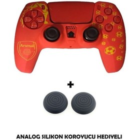 Resim Ps5 Dualsense Futbol Takımı Temalı Koruyucu Silikon Kılıf + Analog Silikon Koruyucu Arsenal 