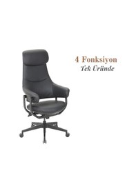 Resim Casella Sue Döşemeli Yönetici Koltuğu Ofi S Koltuğu Ergonomik, Şık Ve Fonksiyonel Sue 02 Siyah - Suni Deri 