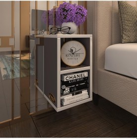 Resim Kenzlife Komodin Likka Gri 50 40 40 Duvara Asılabilen Komidin Kitaplık Cordoba 