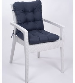 Resim Altınpamuk Neva Pofidik Arkalıklı Özel Dikiş Sandalye Minderi Petrol 