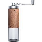 Resim Three Beans Taşınabilir Ahşap Tahıl El Manuel Kahve Öğütücü Gümüş Paslanmaz Çelik Kahve Çekirdeği Burr Değirmen El Krank Aeropress Espresso Taşe | Manuel Kahve Öğütücüler (Yurt Dışından) 