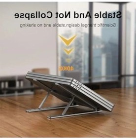 Resim 10-15.6'' Alüminyum Katlanabilir Laptop Standı, Taşınabilir 