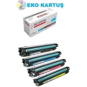 Resim Eko Kartuş Hp Color Laserjet CP3520 (CE400A-CE401-CE402-CE403) Se 
