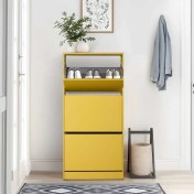 Resim Adore Flat Duo 3 Katlı Geniş Ayakkabılık Dolabı - Sarı 