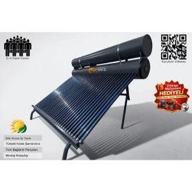 Resim Sönmez Solar 36x Vakum Tüplü Güneş Enerjisi Sıcak Su Sistemleri (AÇIK DEVRE DOĞAL AKIŞLI) 