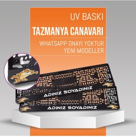 Resim Tazmanya Canavarı Plakalık, 2 Adet Premium Uv Baskı, Plakalıkhane 