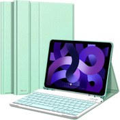 Resim NovStrap Apple Ipad Air 4/5 Nesil 10.9 Inç Ipad Air 11 Inç Uyumlu Bluetooth Klavyeli Kılıf Kapaklı Standlı 