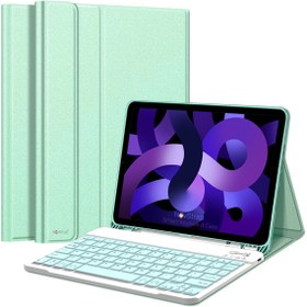 Resim NovStrap Apple Ipad Air 4/5 Nesil 10.9 Inç Ipad Air 11 Inç Uyumlu Bluetooth Klavyeli Kılıf Kapaklı Standlı 