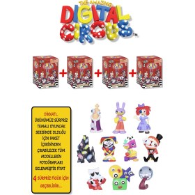 Resim 4 Adet Amazing Digital Circus All Star Mini Figür 5 Cm 4 Kutu İçinde 4 Adet Sürpriz Karakter Geliyor 