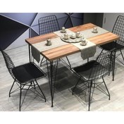 Resim Avvio Berra 4 Kişilik Yemek Masası Takımı-Mutfak Masası Takımı-Ceviz 