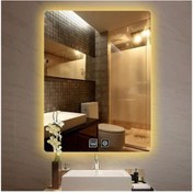 Resim GLOBAL LED MIRROR 60x70 Cm Dokunmatik Tuşlu Buğu Çözücü Ledli Banyo Aynası Dekoratif Ayna 