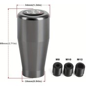 Resim Xuweiwei Cnspeed 5 İleri Titanyum Vites Topuzu, Manuel/otomatik, Evrensel Siyah 