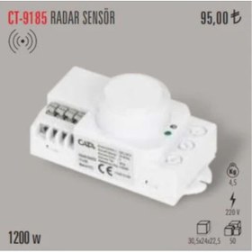 Resim Cata Ct-9185 360 Derece Radar Hareket Sensörü (478329763) 