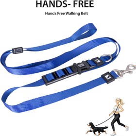 Resim SwissPlus Urban Paws Deep Ocean Blue Hands-Free Ayarlanabilir Köpek Kordonu - 20mm 