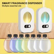 Resim Yeni Akıllı Yatak Odası Aroma Difüzörü, Uzun Süreli Koku, Dijital Ekran, Yatak Odası, Oturma Odası ve Ofis için Uygun Koku Giderici, Buton Kontrollü Masaüstü Parfüm Püskürtücü 
