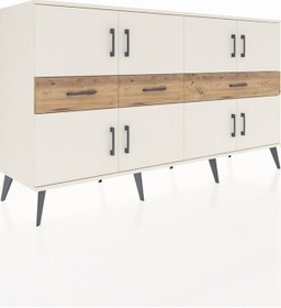 Resim Hyperion Konsol 5 Raflı 3 Çekmeceli 8 Kapaklı 176x44x99 Aytaşı-ay Aytaşı-aytaşı/çam 
