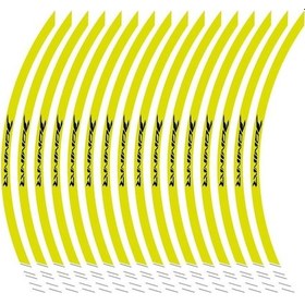 Resim Bajaj Dominar 250-400 Baskılı Sarı İki Renk Jant Sticker Etiket Modeli 