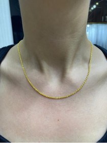 Resim RUHBAŞ PIRLANTA 14 Ayar Altın 3 Milim Halat Zincir Kolye 
