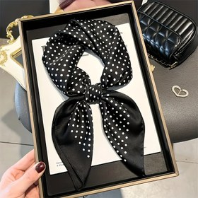Resim Kadınların Şık Polka Döngü Kare Şal - 70cm Hafif Polyester Baş Şalı, Boyun, Baş, Saç ve Yüz için Uygun - Rüzgar Geçirmez ve Sıcak, Beyaz/Kırmızı/Deniz/Kara Çok Fonksiyonlu Moda Aksesuarı 