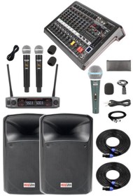 Resim Midex Extreme Paket-1 Mixer Hoparlör Mikrofon Full Ses Sistemi Seti 