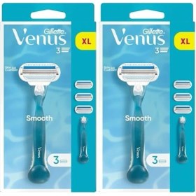Resim Tech Butiq Venus Smooth Kadın Tıraş Makinesi ve 3 Adet Yedek Tıraş Bıçağı 2li Paket 