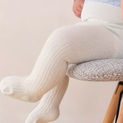 Resim Bebekler için düz renkli jakarlı tayt, çok yönlü elastik bel taytı, bebek ve küçük kız kıyafetleri 