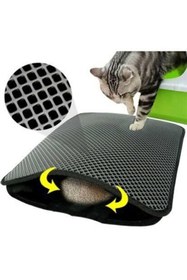 Resim Chilai Home Pvc Kedi Kumu Paspası Kırmızı 40x60 Cm Kedi Tuvalet Önü Paspası Kedi Kumu Elekli Tuvalet Önü Tkk 