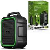 Resim MagicVoice MV-2016 USB-SD-BT 1 El + 1 Yaka Mikrofonlu 175W Taşınabilir Şarjlı Hoparlör Anfi 